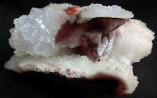 AWESOME RARE GUSOKRATE CRYSTALS W/ RED HEULANDITE IN SEMI GEODE MATRIX*28.1 picture