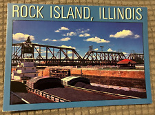 VTG Continental Postcard - Government Bridge over Mississippi, Rock Island, IL picture