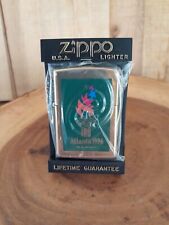 VINTAGE 1995 ATLANTA 1996 OLYMPIC GAMES SOLID BRASS ZIPPO LIGHTER MIB RARE picture