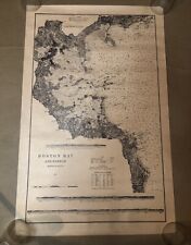 1877 Boston Bay and Harbor Massachusetts Chart Map 35