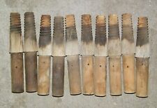 Lot of 10 Antique Threaded Wood Pegs / Posts for Glass Insulators 8