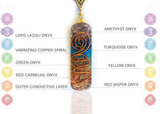 Seven Chakra Orgone Pendant - Necklace Energy Healing Crystals, Emf Protection picture