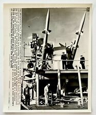 1955 USS Boston Navy Terrier Guided Missile Ship Construction VTG Press Photo picture