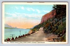 VINTAGE HOOD'S CANAL FROM OLYMPIC HIGHWAY WASHINGTON POSTCARD DA picture