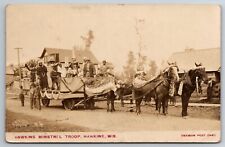Vintage Postcard WI Hawkins Minstrel Troop RPPC Real Photo c1909  -*12558 picture
