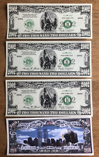 4 New York FDNY 2002 Dollar Novelty Bills September 11,  2001 9/11 America Eagle picture