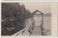 pre1918 STAR LAKE New Hampshire NH Real Photo RPPC Postcard Dock Trees picture