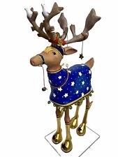 Patience Brewster MacKenzie Childs  Dash Away Comet Moose Figurine 11 Inches picture