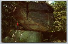 c1960's Balancing Rock Rock City Park Olean New York NY Vintage Postcard picture