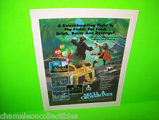 SKULL & CROSSBONES By 1989 ORIGINAL Video Arcade Game PROMO PRINT AD ARTWORK picture