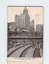Postcard Underground Railroad and Brooklyn Bridge Terminal NYC New York USA picture