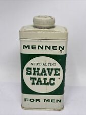 Vintage Mennen Neutral Tint Shave Talc For Men Tin 4.5