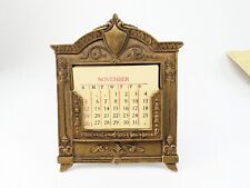 Antique 1893 Jennings Brothers Brass Perpetual Table Calendar picture