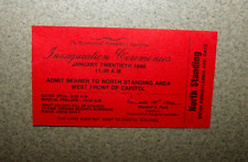 George H W Bush 1/20/1989 Presidential Inauguration Admission Ticket Stub picture