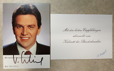 Personalized Card & Signed Photo - Former Austrian Chancellor Viktor Klima picture