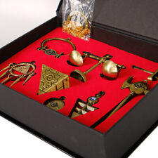 New Yu-Gi-Oh 8 Pcs/set Millennium Items Puzzle Pendant Necklace Keychain Bronze picture