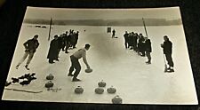 STUNNING Curling at Christmas Tree Inn, Highland Lake, Bridgton Maine Postcard picture