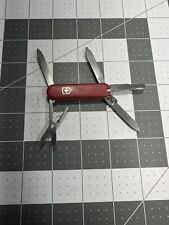 Victorinox Cavalier Swiss Army Knife 58mm Red Rare Scale Damage  Glue - 6140 picture