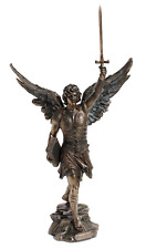 16.5 Inch Archangel - Saint Raguel Cold Cast Bronze Figurine picture