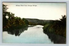 Orange MA, Millers River from Orange Bridge c1910 Massachusetts Vintage Postcard picture