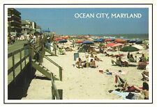 Crowd Sunbathing at Ocean City's Beach and Boardwalk, Maryland Postcard picture