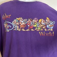 Vintage Mickey Inc Seven Dwarves Disney World  T-Shirt Purple Size XXL USA Made picture