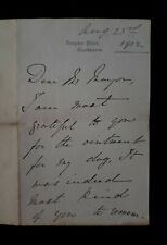 Rare Antique 1912 Margaret of Teck Signed Royal Document Letter British Royalty  picture