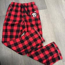Disney Pants Womens SM Plaid Flannel Holiday Mickey Mouse Applique Lounge Pajama picture