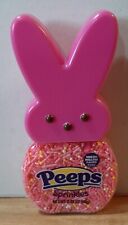 Peeps  Rabbit Shaped Container Of Pink Cake Sprinkles ~ Factory Sealed picture