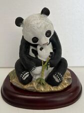 HOMCO Vintage Panda Bear Mama Baby Art Porcelain Signed Mizuno 5