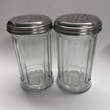Lot of2 Vtg Restaurant Style Herb Parmesan Cheese Shaker Jar & Ribbed Glass picture