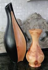 Pair Aspen Wood Vase's Abstract Modern Beautiful Large picture