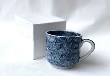 Kyo Kiyomizu yaki ware Japanese Mug Tea Coffee cup Some Blue Thunder Japan picture
