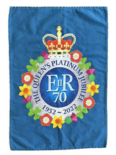 Vintage The Queen's Platinum Jubilee Commemorative Tea Towel ~  picture