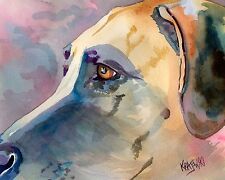 Great Dane Art Print From Painting | Fawn Gifts, Poster, Watercolor, 8x10 picture