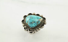 Vintage Native American Silver Ring Turquoise Sterling Blue Size 5.5 picture
