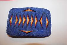 Vintage Native American Indian Hand Beaded Belt Buckle Ranch Brand Western picture