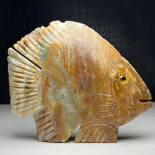 329g Natural Crystal Mineral Specimen. Amazon Stone. Hand-carved.The Fish,YB picture