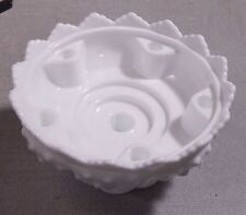  Vintage Fenton White Milk Glass 6 Candle Bowl Great Condition picture