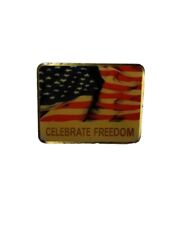 Vintage American Flag Patriotic American Flag Pin - Celebrate Freedom picture