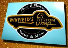 WINFIELD'S CUSTOM SHOP • Vintage Style Car Logo Sticker • Decal picture