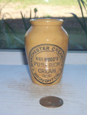 NICE VICTORIAN POTTERY CROCK WITH LOTS OF WRITTING picture