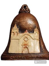 Vtg 10.5 Inches Clay Pottery Wall Hanging Of Carmel Mission picture