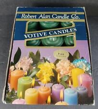 VTG Robert Alan 12 Votive Candles Green Pine Scented 2 x1 1/2