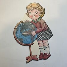 1984 Campbell's Soup Advertising Lithograph Little Girl w/Globe 16