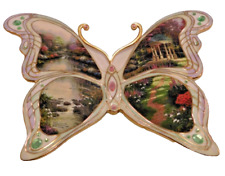 Thomas Kinkade Porcelain Butterfly The Garden of Prayer ~On Wings Of Beauty VTG picture