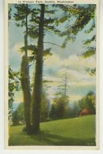 WA Postcard View Of Inside Of Kinnear Park - Seattle, Washington c1930 vtg KK picture