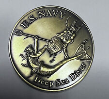 us navy deep sea diver research & recovery rare authentic challenge coin w/coa picture