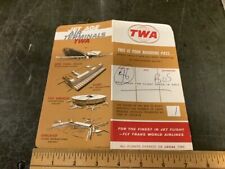 Orig. Vint. TWA Ticket holder/folder - used, marked, undated picture