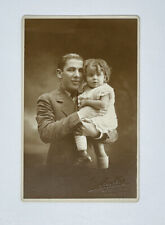 Antique RPPC Real Photo Postcard - Immigrant Father With Baby - Harlem NYC  picture